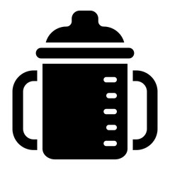 sippy cup glyph icon