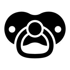 pacifier glyph icon