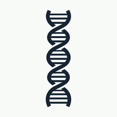 DNA strand depicted in simple graphic style representing genetics, with copy space