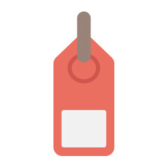 red plastic tag isolated