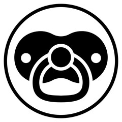 pacifier glyph icon