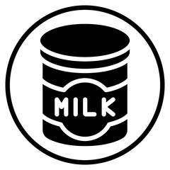 milk glyph icon