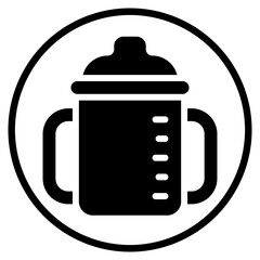 sippy cup glyph icon