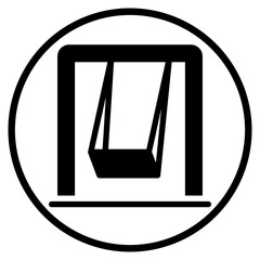 Fototapeta premium swings glyph icon