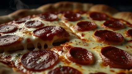 pizza with salami