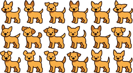 set of funny animals