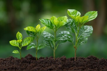 Growing Green Shoots: A Serene Progression of Young Plants