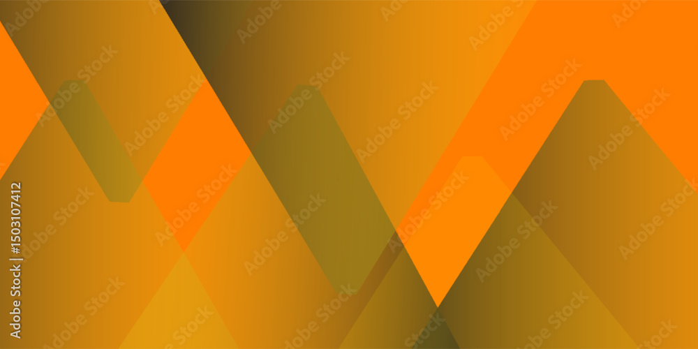 Poster aabstract orange and yellow geometric background. dynamic shapes composition. cool background design