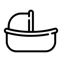 trundle bed line icon