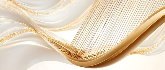 A gold and white wave with a lot of sparkles