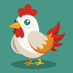 cute farm chicken