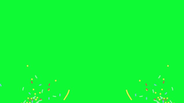4K Confetti Falling Green Screen Video Colorful Particle Overlay for Party, Celebration, Birthday, Wedding & Congratulations Video Effects, Chroma Key