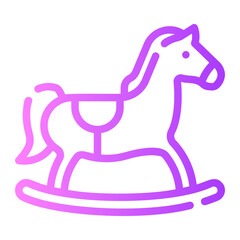 rocking horse gradient icon