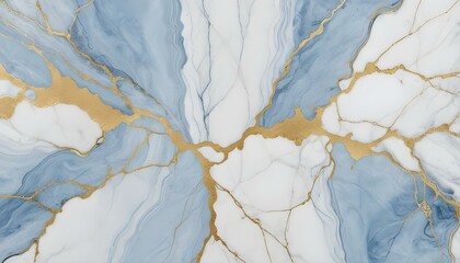 Naklejka premium A captivating marble design with light blue hues and gold accents, elegant and modern.