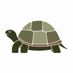 Turtle Icon Silhouette in Flat Design