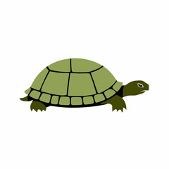 Turtle Icon Silhouette in Flat Design