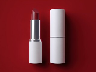 lipstick has no brand, no logo, and there is space to put text on the tube