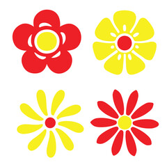 Flower vactor  icon.coloring flower icon.