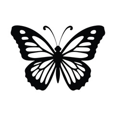 Beautiful  Butterfly Vector Silhouette