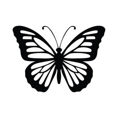 Clean Butterfly Vector Silhouette 