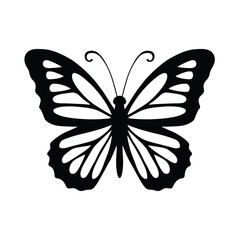 Minimal Butterfly  Vector Silhouette