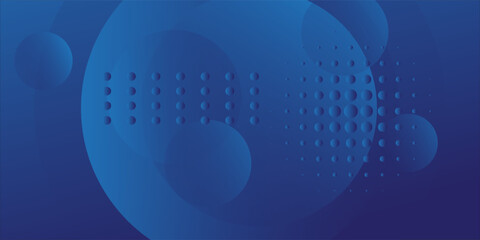 Fototapeta premium Abstract blue background with circles. Vector illustration