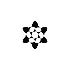 Obraz premium Flower icon logo design. simple flat vector illustration.Abstract flower icon vector illustration.
