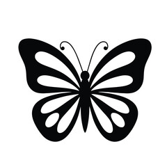Beautiful Butterfly Vector Silhouette