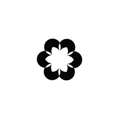 Flower icon logo design. simple flat vector illustration.Abstract flower icon vector illustration.