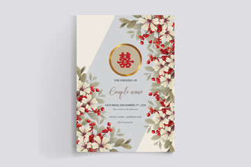 BRIDAL SHOWER FLORAL INVITATION TEMPLATE 