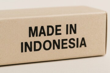 Craftsmanship shines through a simple box marked with a declaration of origin, highlighting the art of production from Indonesia