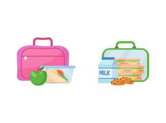 School backpacks set Colorful bags for primary school students