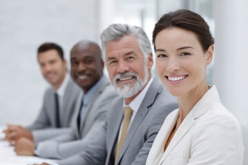 Obraz premium Confident Businesswoman Leading a Team: A Portrait of Success