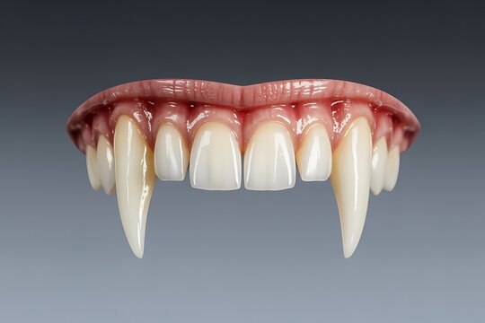 Realistic set of vampire fangs perfect for a Halloween or costume prop