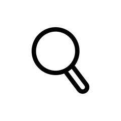 Magnifying glass icon representing search, zoom, and investigation