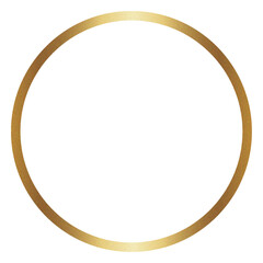 Elegant Golden Oval Frame on White Background