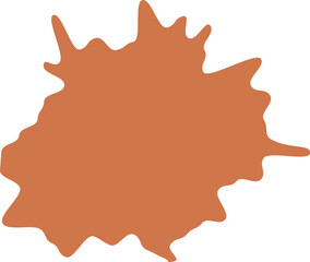 Abstract Golden Paint Splash on White Background