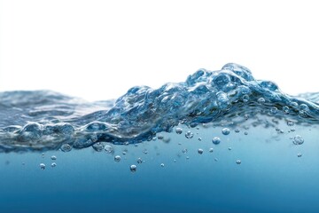 Crystal-Clear Water: A Serene, Bubbly Wave Abstract
