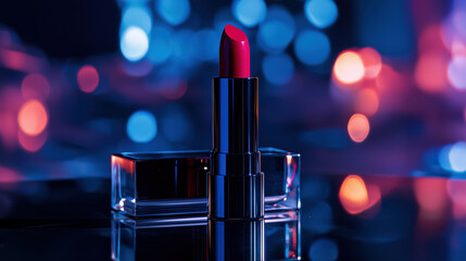 
Textured lipstick advertisement, sense of technology