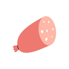 Beef sausage. Fresh raw sausages. Vector illustration.