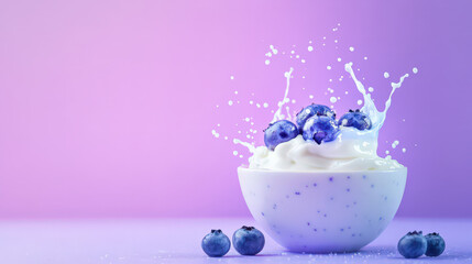 yogurt with blueberries