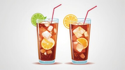 Icon of a Cold Drink with Straw