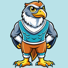 eagle cartoon waving
