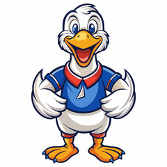 Obraz premium cartoon, bird, animal, illustration, vector, blue, character, twitter, funny, chicken, art, beak, turkey, duck, cute, christmas, baby, isolated
