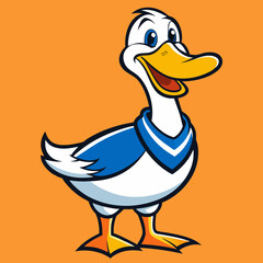 illustration of a cartoon duck
