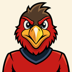 Fototapeta premium angry cartoon bird