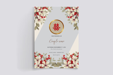 BRIDAL SHOWER FLORAL INVITATION TEMPLATE 
