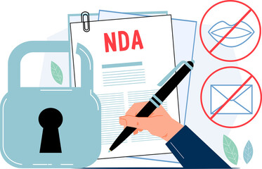 Non-Disclosure Agreements NDA sign to protect confidential information and trade secrets. NDA and process of signing and enforcing it legally.