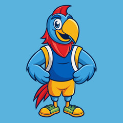 funny parrot cartoon