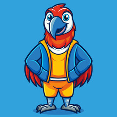 funny parrot cartoon